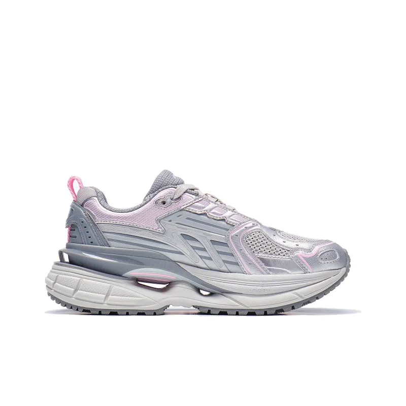 LiNing Comet 5 Yixing 5 Abrasion Resistant Rebound Low Top Casual Shoes Women's Silver Gray-1