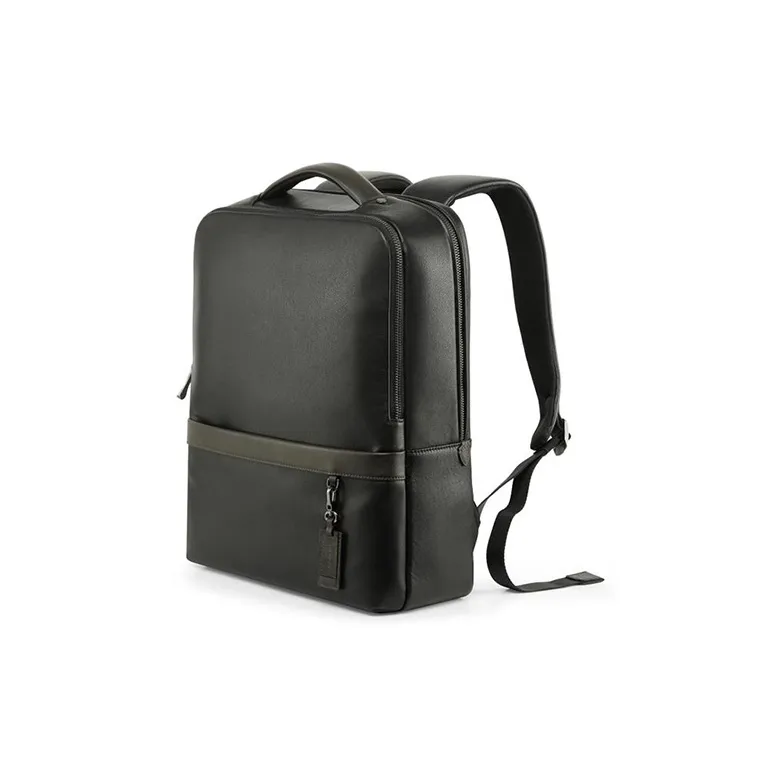 SAMSONITE Fabric With Cow Leather And Microfiber Leather Backpack Men's Black-1