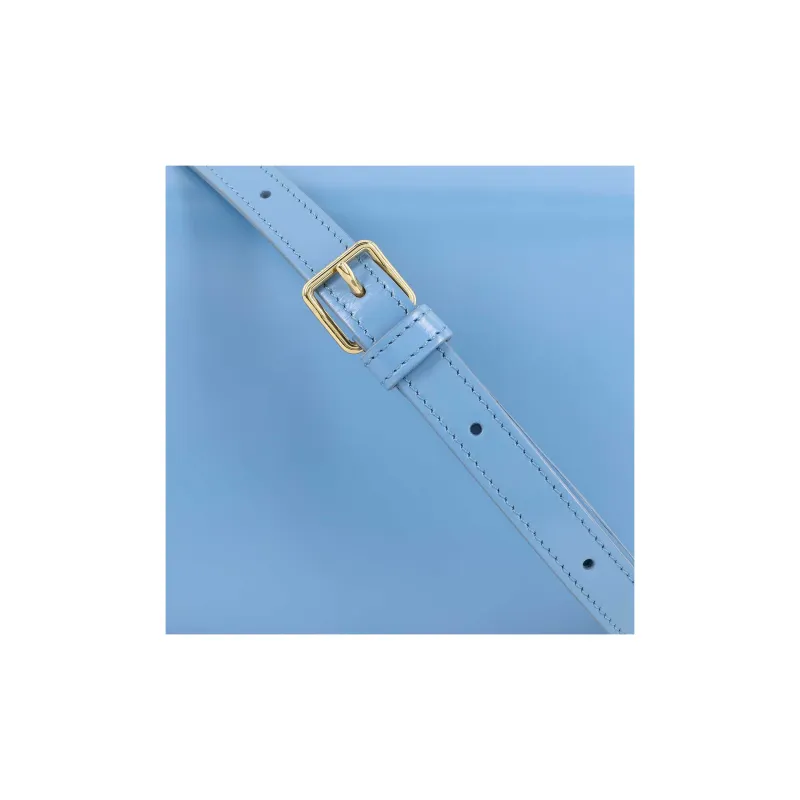 CELINE Shiny Cow Leather Shoulder Bag, Handbag, Shoulder Bag, Crossbody Bag Women's Sky Blue-5