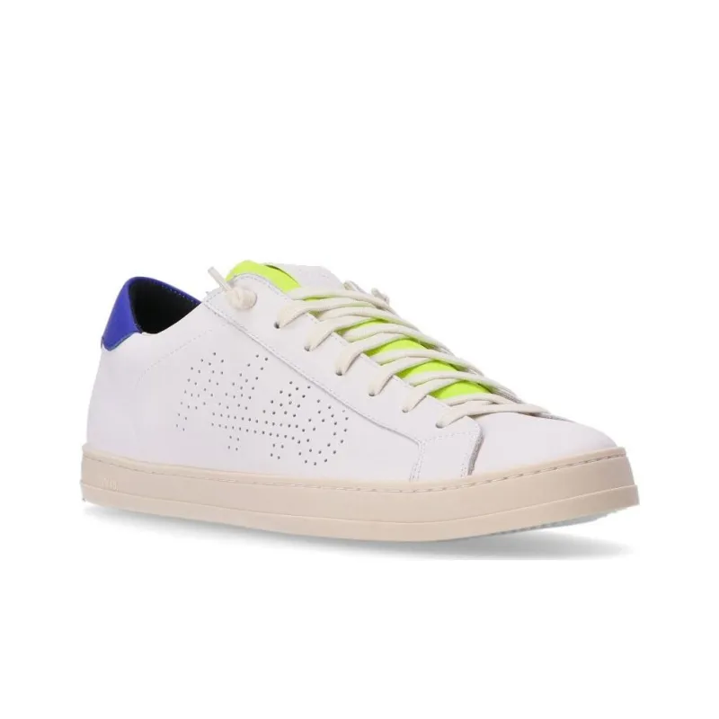P448 Low Top Skateboard Shoes Men's White Blue-2
