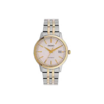 SEIKO Automatic Mechanical Movement Stainless Steel Strap Watch Men's Watches White Dial