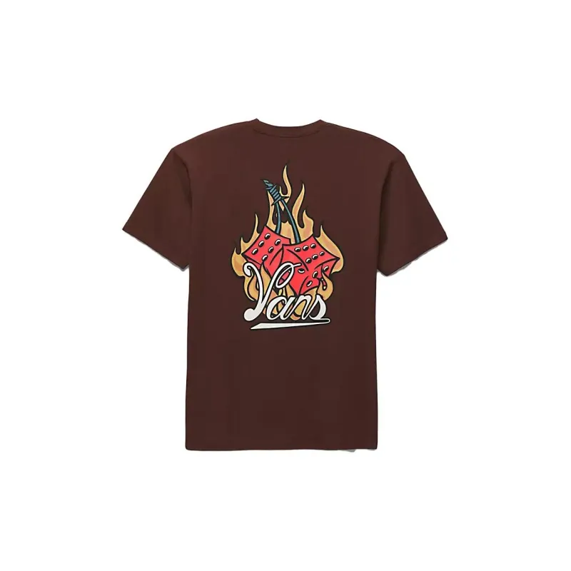 Vans HOT BOX CARS T-Shirts Men Brown-1
