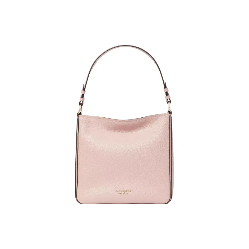 Kate Spade Hudson Litchi Grain Leather Hobo Bag Handbag Shoulder Bag Large Size Women's French Rose-0