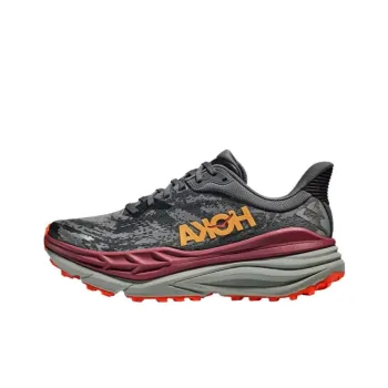 HOKA ONE ONE Stinson 7 Cushioned Slip Resistant Low Top Running Shoes Men's Black