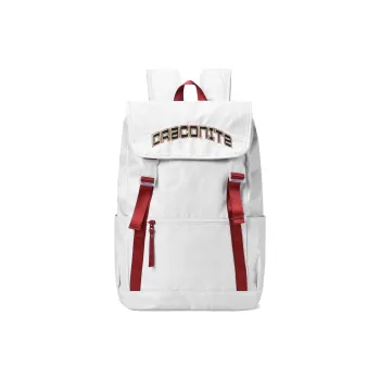 DRACONITE Polyester Student Backpack Regular Unisex Red White Color Blocking
