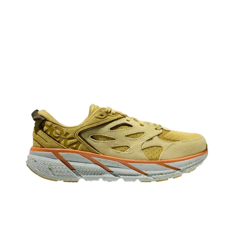 HOKA ONE ONE Clifton LS Shock Absorbers With Slip Resistant Features Low Top Running Shoes Men's Brown-1