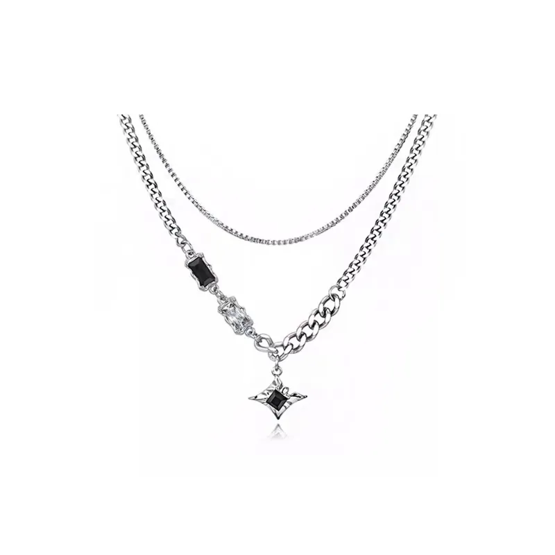 Mr. Shang Silver Plated Necklaces Unisex-0