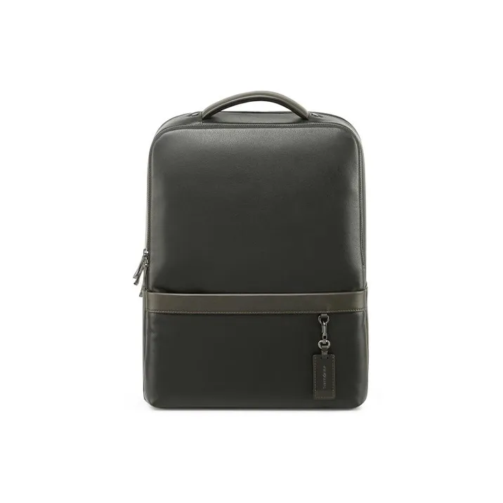 SAMSONITE Fabric With Cow Leather And Microfiber Leather Backpack Men's Black-0