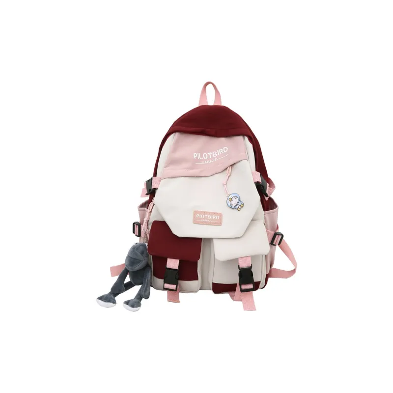 BALANG Canvas Backpack Regular Unisex Black/Green/Red-5