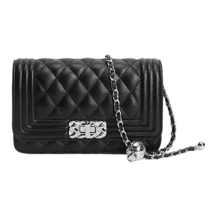 MARKANGARO PU Small Square Bag Shoulder Bag Crossbody Bag Regular Women's Black/White-1