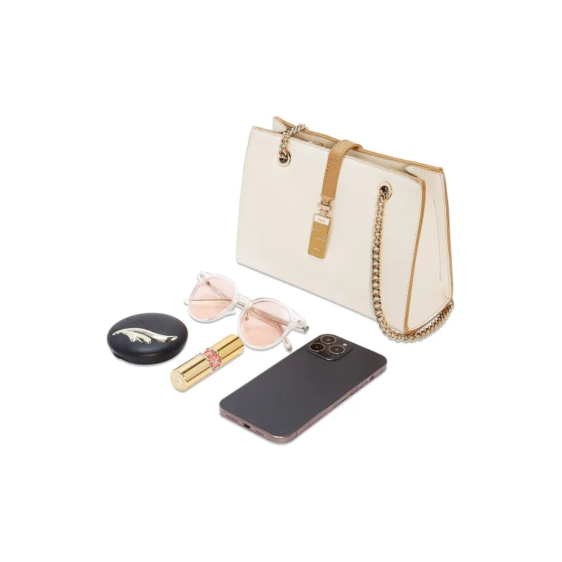 Playboy Synthetic Leather Crossbody Bag Tubas Women's Ecru-6
