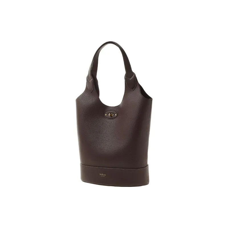 Mulberry Calfskin Bucket Bag Tote Bag Shopping Bag Shoulder Bag Handbag Regular Women's Brown-1