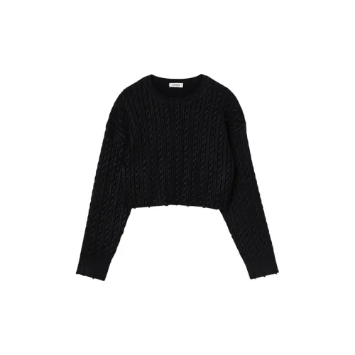 Sandro Cable-knit Cropped Cotton-wool Jumper