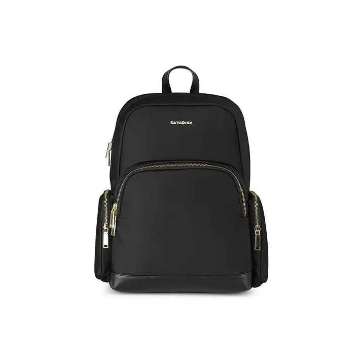 SAMSONITE Fabric With Cow Leather And Microfiber Leather Backpack Tubas Women's Black-0
