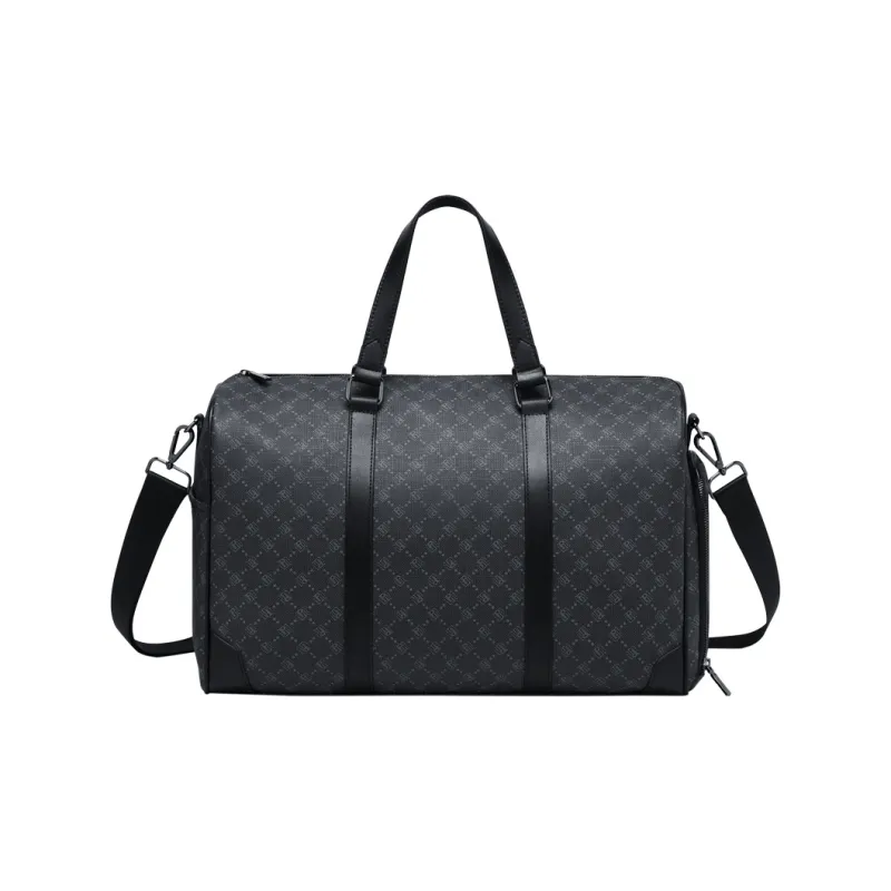POLO PVC Synthetic Leather Travel Bag 28L Men's Dark Gray-1