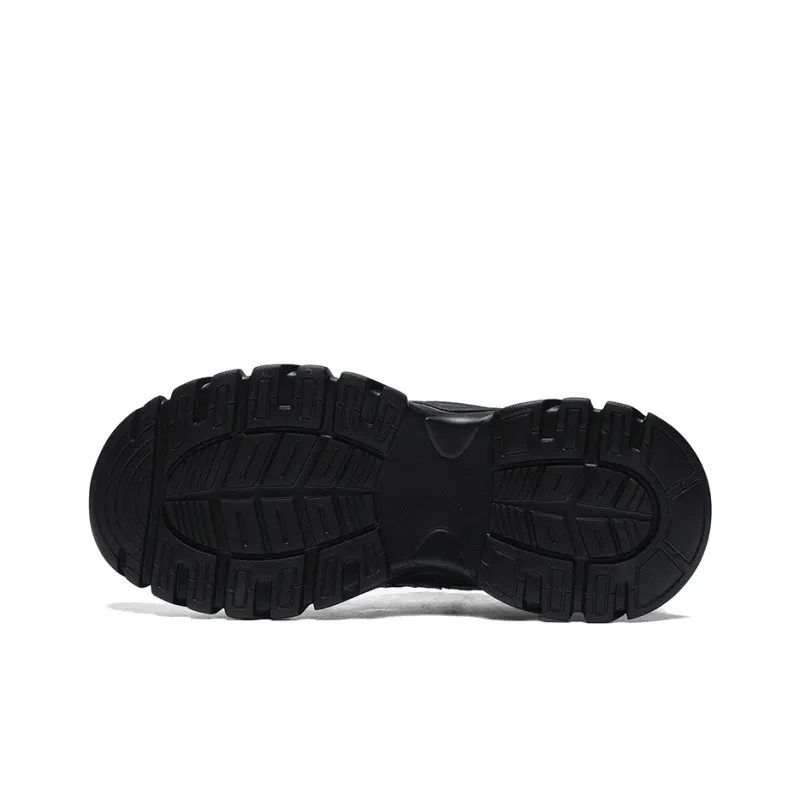 Kappa Lightweight Wear Resistant And Slip Resistant Low Top Chunky Sneakers Women's Gray Black Purple-5