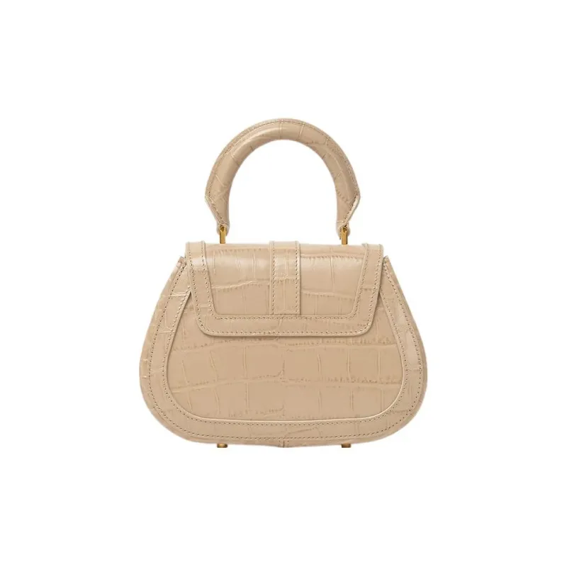VERSACE Greca Goddess Cow Leather Shoulder Bag Crossbody Bag Handbag Mini Women's Beige-2