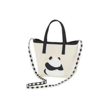 Usual Unusual Polyester Tote Bag, Shopping Bag, Crossbody Bag, One Shoulder Handbag Small Size Women's Apricot