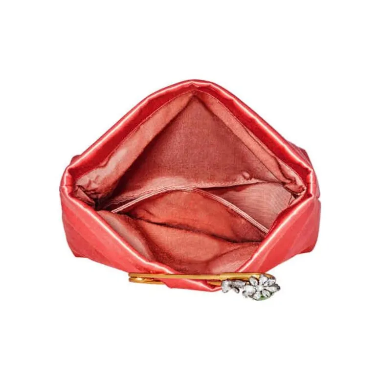 Burberry Satin Clutch Small Size Women's Cinnamon-4