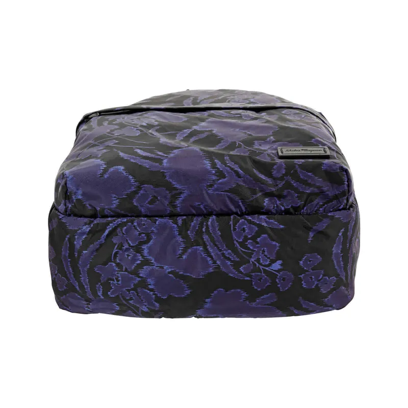 FERRAGAMO Nylon Backpack Regular Men's Blue Black-2
