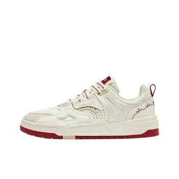 QIAODAN Inheritance 1.0 Skateboard Shoes Men Low Top White Red