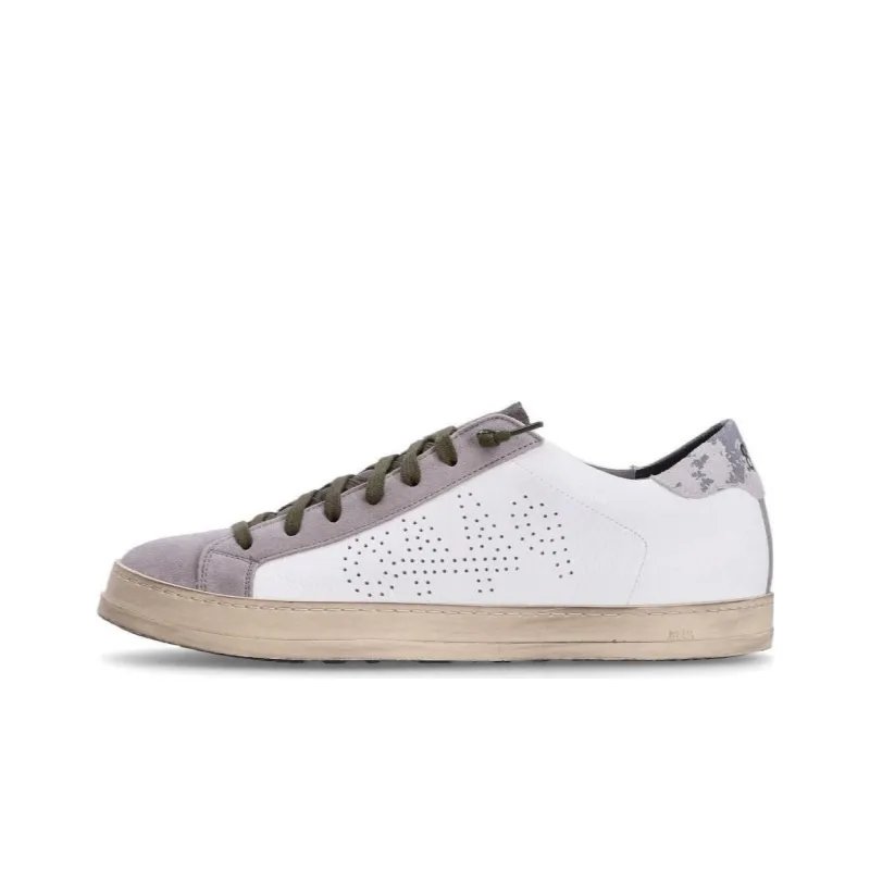 P448 Low Top Skateboard Shoes Men's White Gray-0