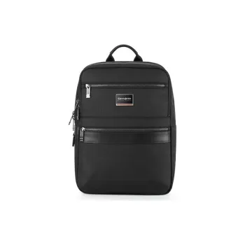 SAMSONITE SBL ENCODE Fabric Cow Leather Patchwork Backpack Regular Men's Black