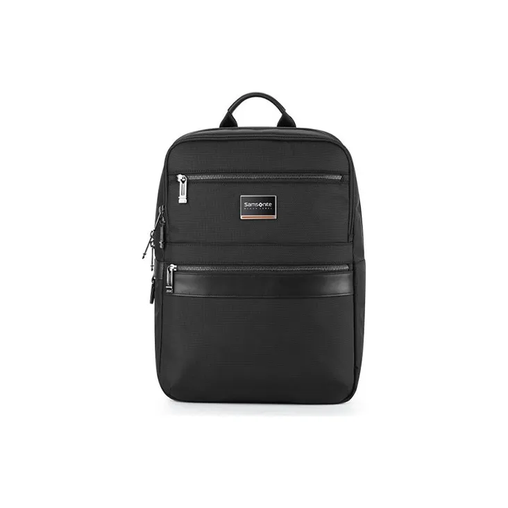 SAMSONITE SBL ENCODE Fabric Cow Leather Patchwork Backpack Regular Men's Black-0