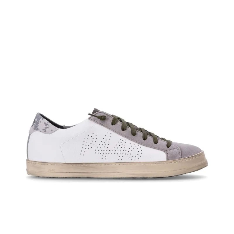P448 Low Top Skateboard Shoes Men's White Gray-1