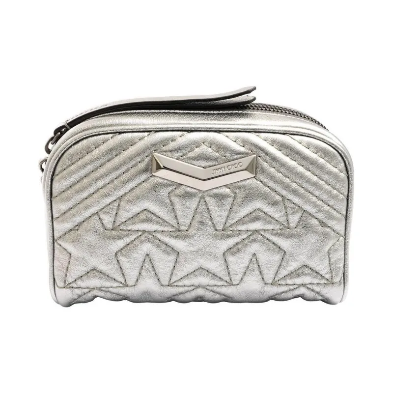 Jimmy Choo Nappa Leather Camera Bag Handheld Shoulder Bag Crossbody Bag Regular Women's Silver-0