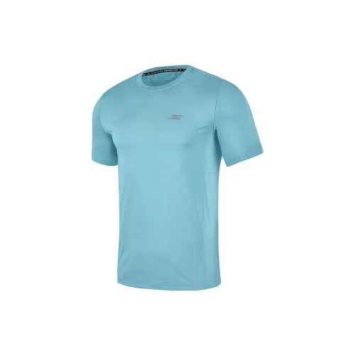 Skechers Basic Activity Series T-Shirts Men Off-Adriatic Blue/030N