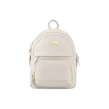 SAMSONITE KHALEESI Fabric Cow Leather Patchwork Laptop Backpack Regular Women's Ivory White