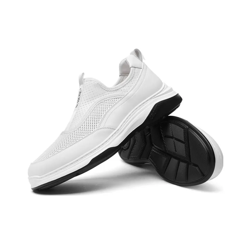CROWN Low Top Casual Shoes Men's White One Yard Larger-4