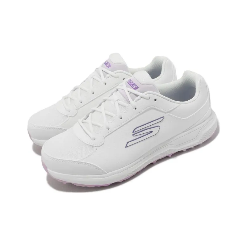 Skechers Go Golf Anti Slip Wear Resistant Low Top Golf Shoes Women's White Purple-2