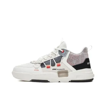 Erke Slip Resistant Cushioning Wear Resistant Low Top Skateboard Shoes Men's White