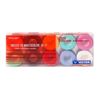 VICTOR Badminton Grip Tape Polyurethane Thin 10 Pack Mixed Color