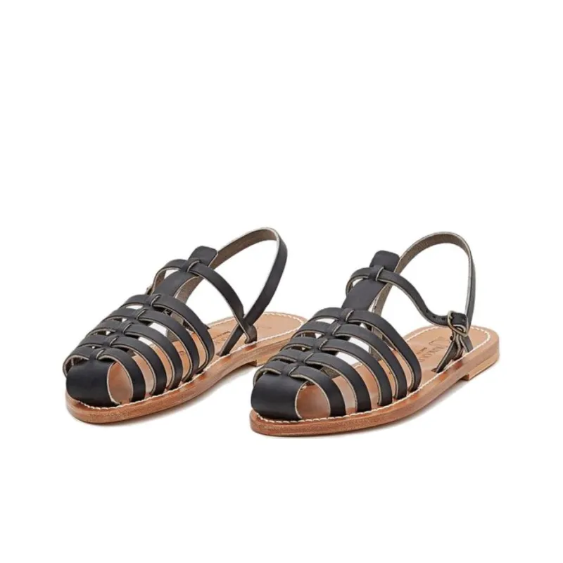 K Jacques St Tropez Roman Sandals Women's Black-2