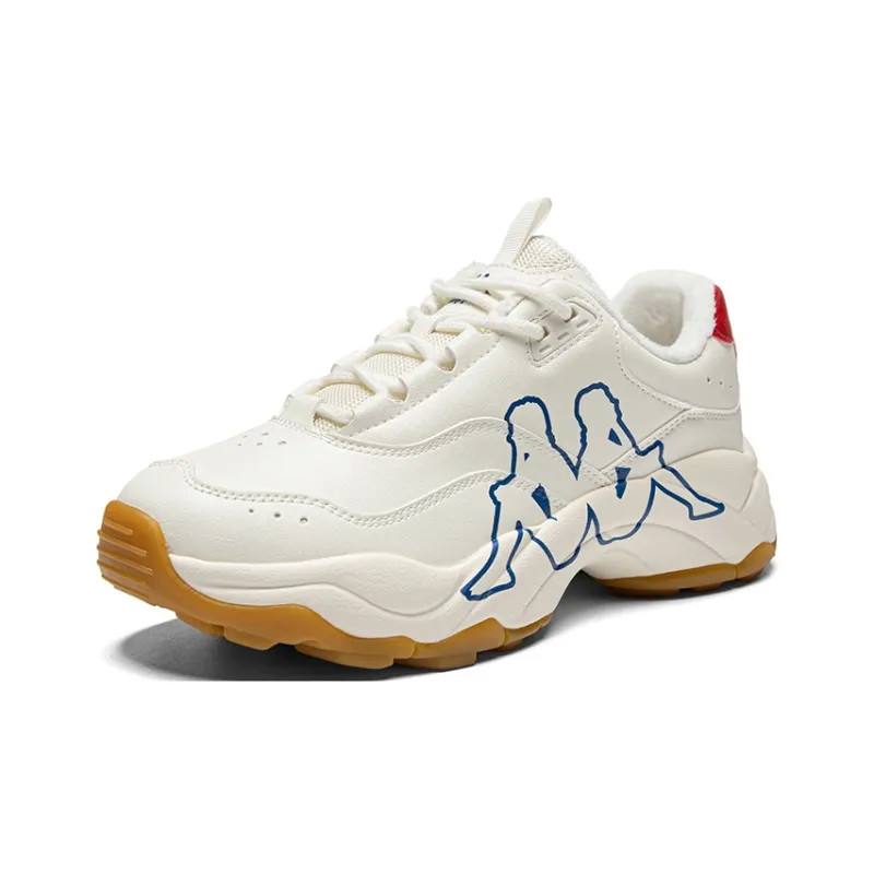 Kappa Anti Slip Wear Resistant Low Top Chunky Sneakers Unisex White-2