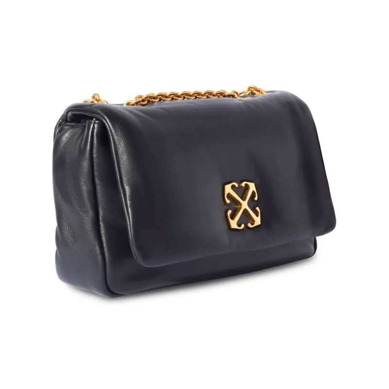 OFF-WHITE Jitney Logo Plaque Puffer Shoulder Bag-1