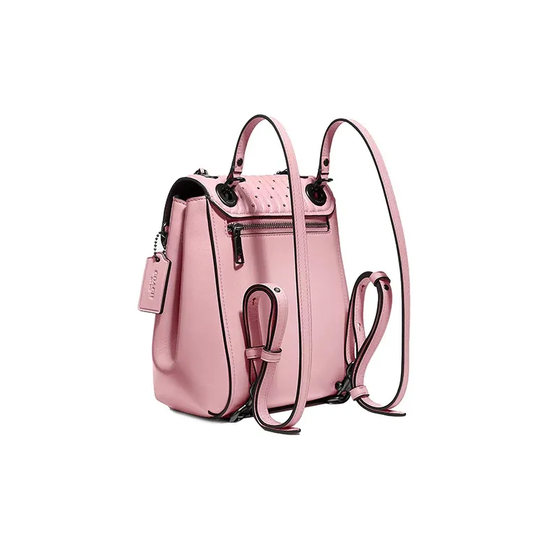 COACH Parker Nappa Leather Backpack Regular Women's Pink-2