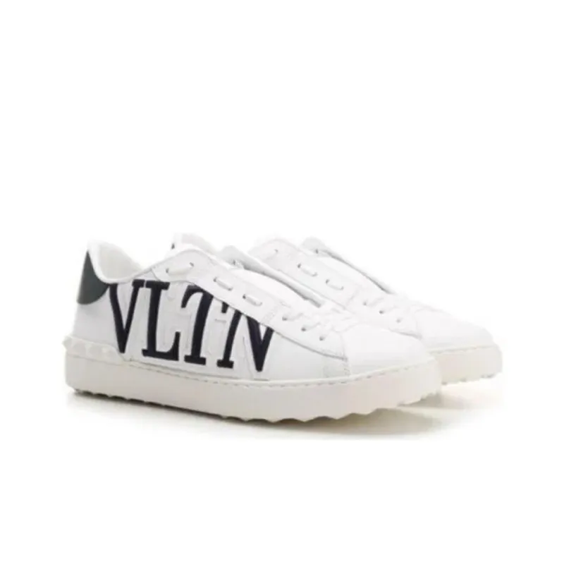 Valentino Open Stylish Skateboarding Shoes Men's White Green Black-2