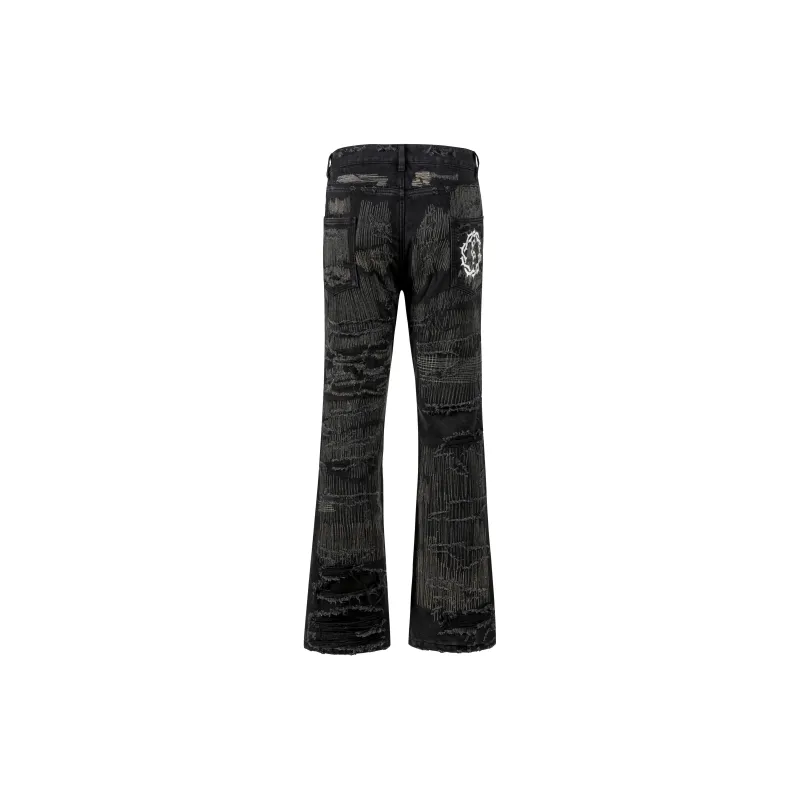 False Perception Jeans Unisex Washed Black-1