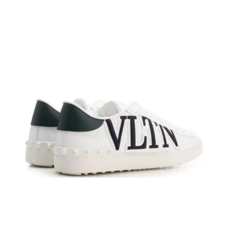 Valentino Open Stylish Skateboarding Shoes Men's White Green Black-3
