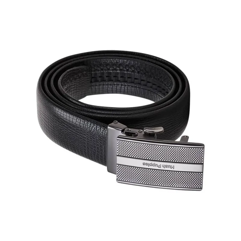 Hush Puppies Classic Minimalist Style Business Automatic Buckle Leather Belts Men's Width  3.5cm-1