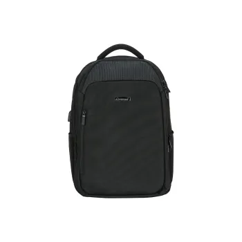 Diplomat Fabric Minimalist Style Laptop Backpack Large Size Men's Black
