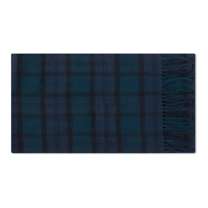 BARBOUR Tartan Checked Fringed Scarf-0