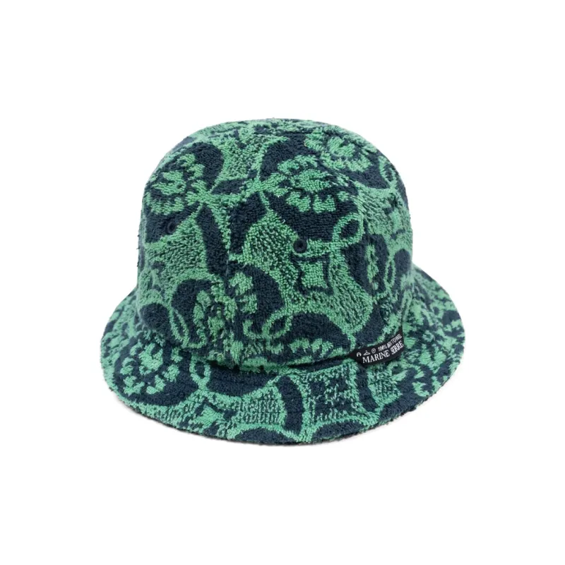 Marine Serre Cotton Bucket Hats Women's Green-1