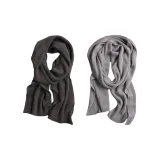 Dark Gray+Light Gray Solid Color Scarves