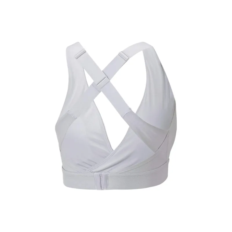 PUMA Mid Impact Yogini Cross Over Bra Sports Underwear Women's Purple-1