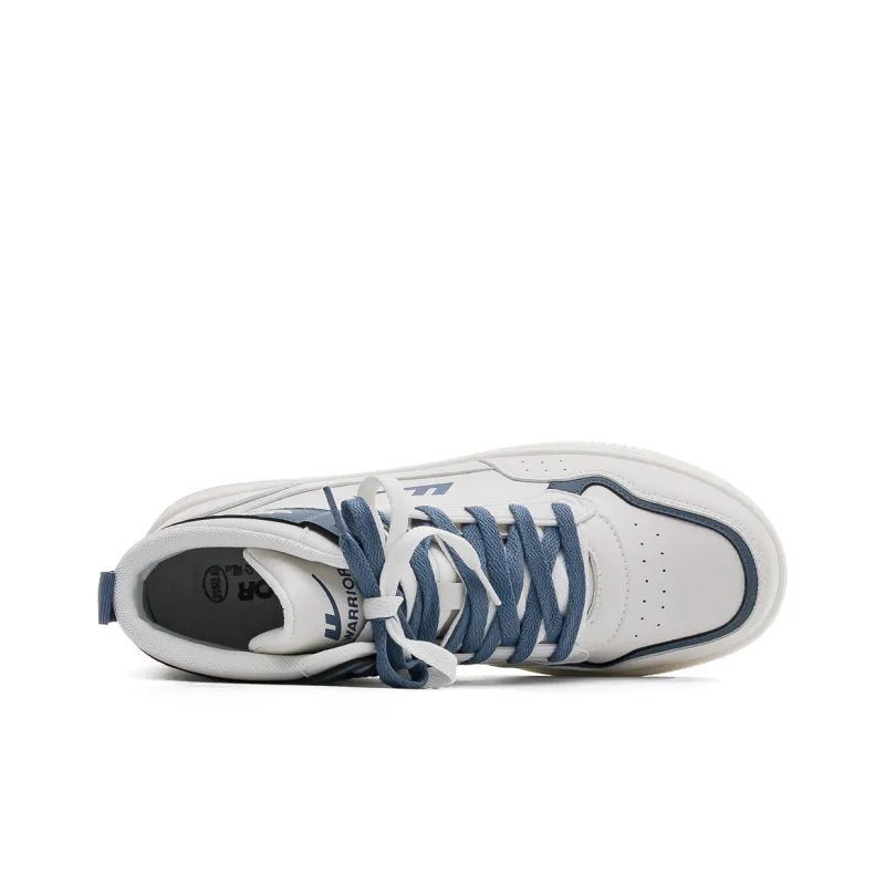 WARRIOR Skateboard Shoes Unisex High Top Beige Blue-8